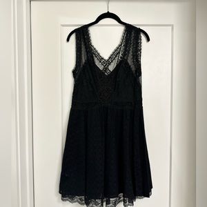 Free People Black Lace Dress